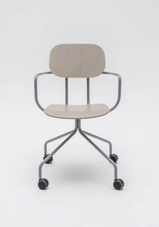 New School N1N03K Swivel Office Chair w/4-Star Metal Base & Castors