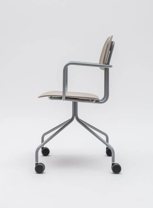 New School N1N03K Swivel Office Chair w/4-Star Metal Base & Castors