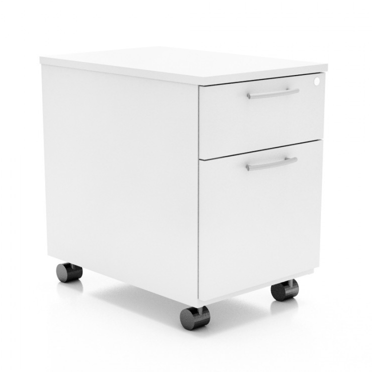 Standard Office Lockable Mobile Pedestal w/File Drawer & Pencil Tray