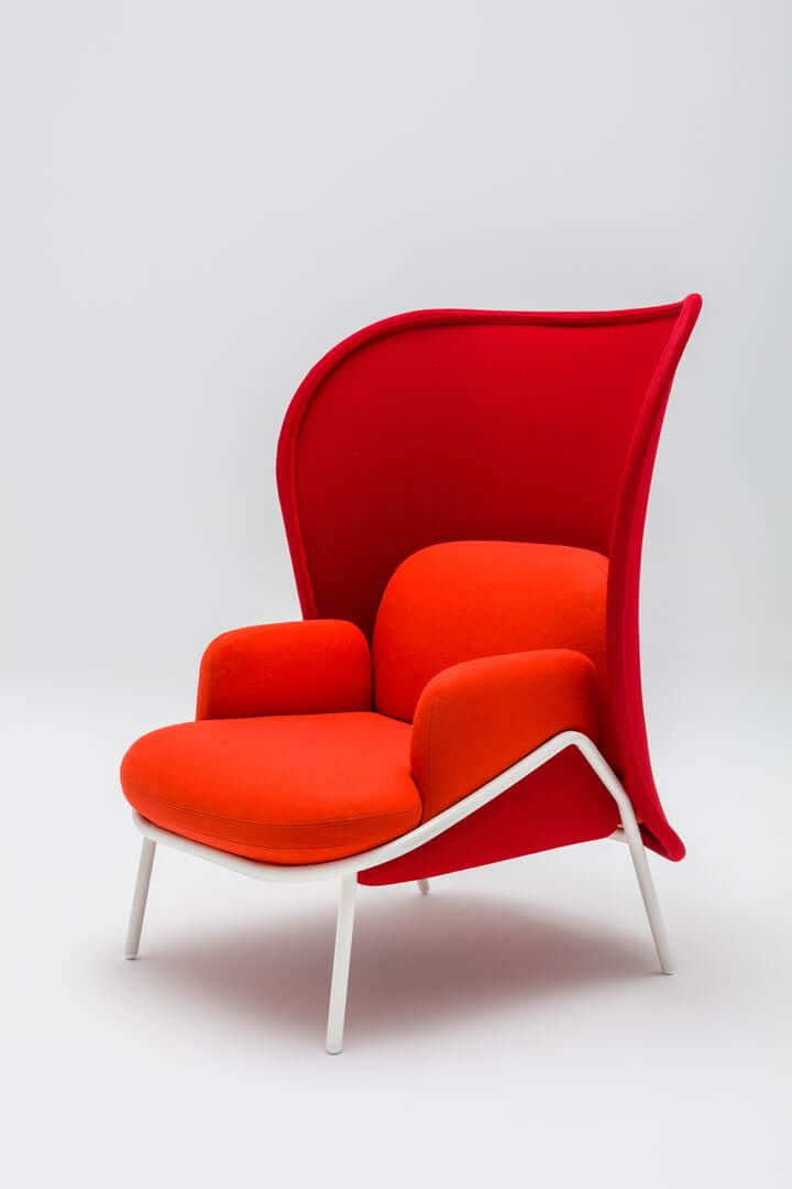 MDD Mesh High Back Lounge Red Chair