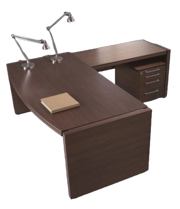 STATUS L-shaped melamine-faced chipboard office desk By MDD