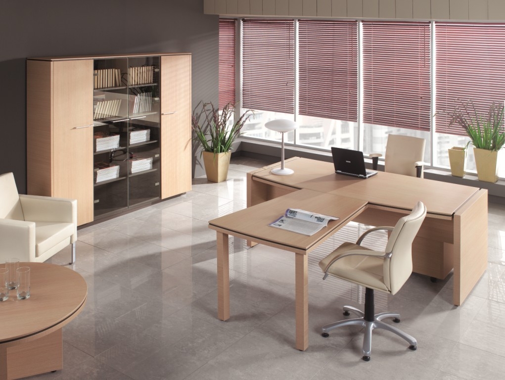 Status T-Shape Executive Desk w/Extension, Composition 2 by MDD