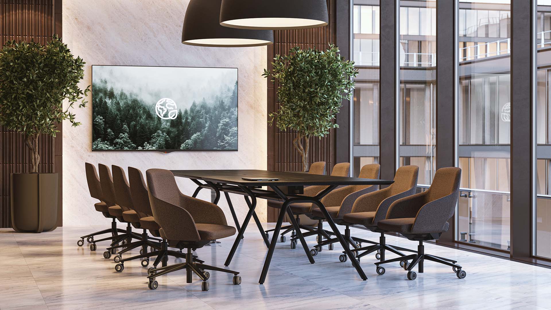 Sandie Swivel Adjustable Visitor Conference Chair w/Weight Sensitive Synchro Mechanism w/3 Locking Positions & 5-Star Base w/Castors