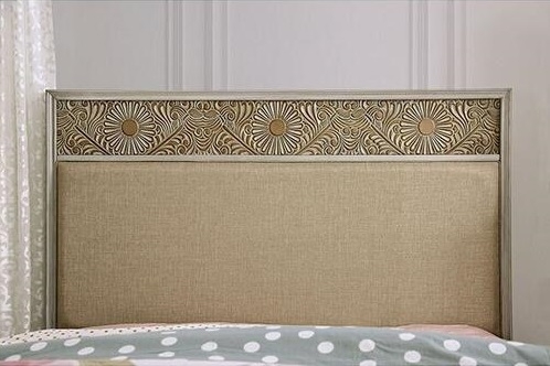 Jakarta Fabric/Wood Platform Bed, California King Size