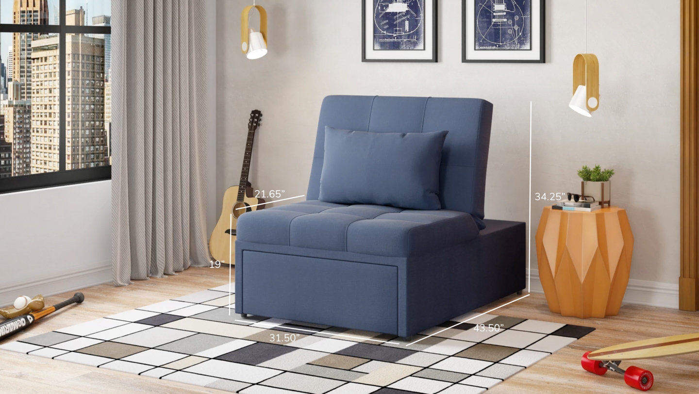 Mello Fabric Pull Out Chair In A Box