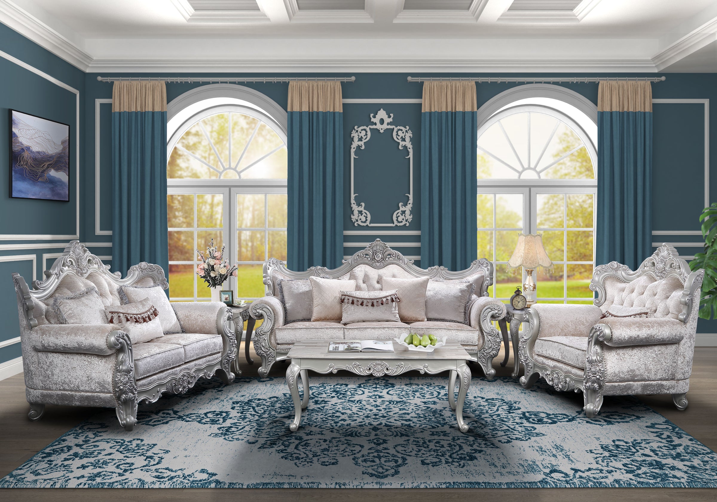 Galaxy Home Melrose Fabric Living Room Set