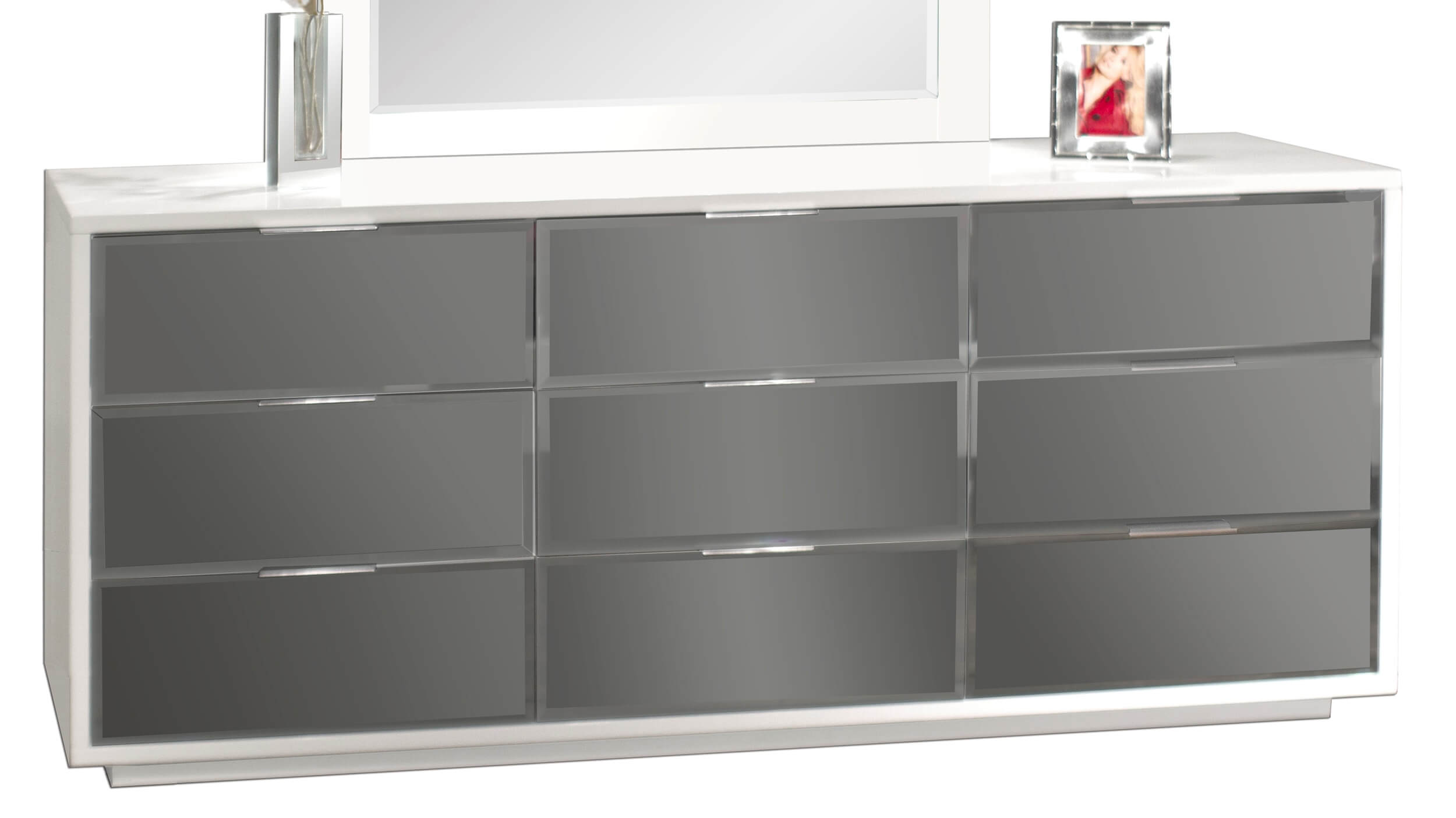 Mera Lacquer/Mirror Platform Bedroom Set by Sharelle Furnishings