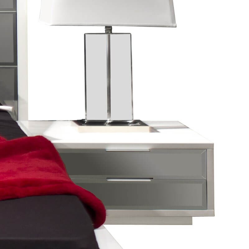 Mera Lacquer/Mirror Nightstand by Sharelle Furnishings