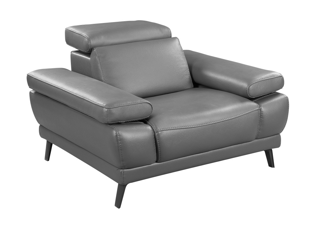 Mercer Leather/PVC Living Room Set w/Motion Headrests