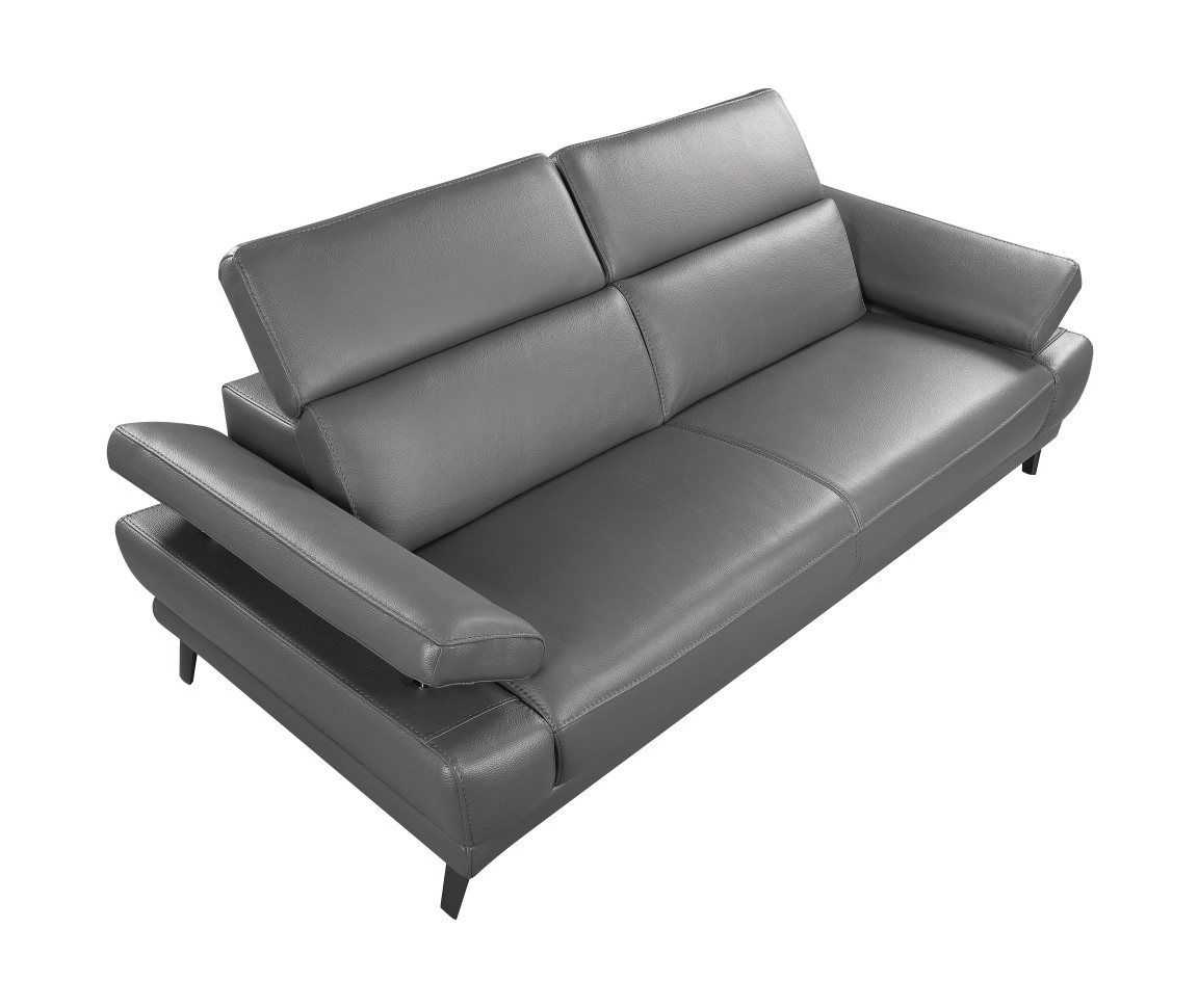 Mercer Leather/PVC Sofa w/Motion Headrests