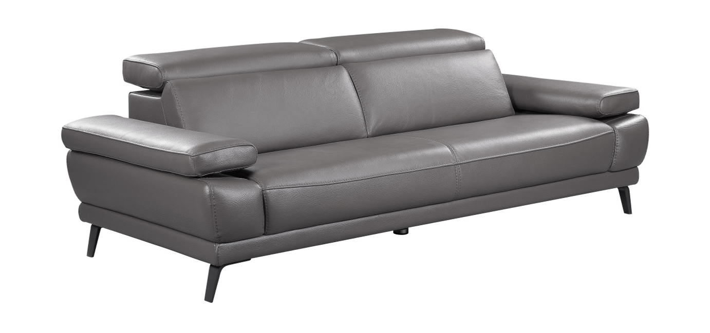 Mercer Leather/PVC Living Room Set w/Motion Headrests