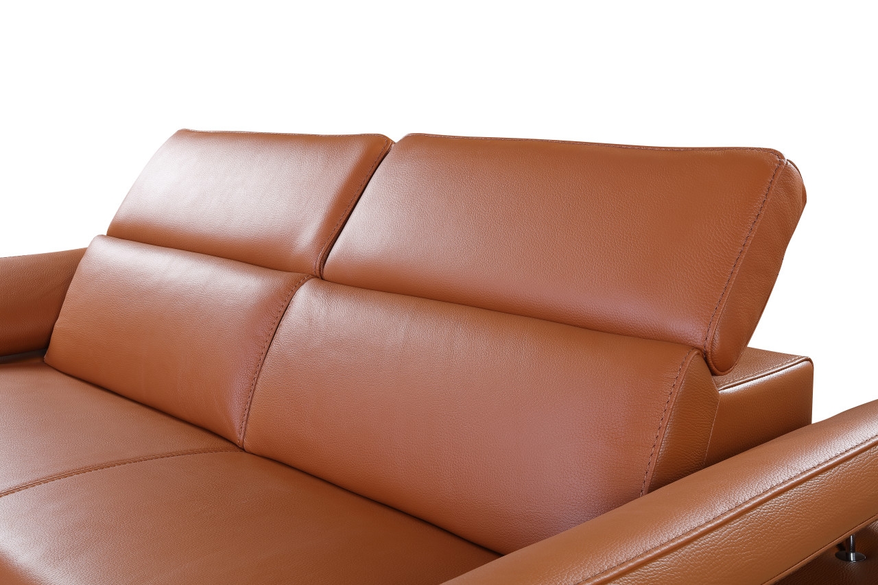 Mercer Leather/PVC Living Room Set w/Motion Headrests
