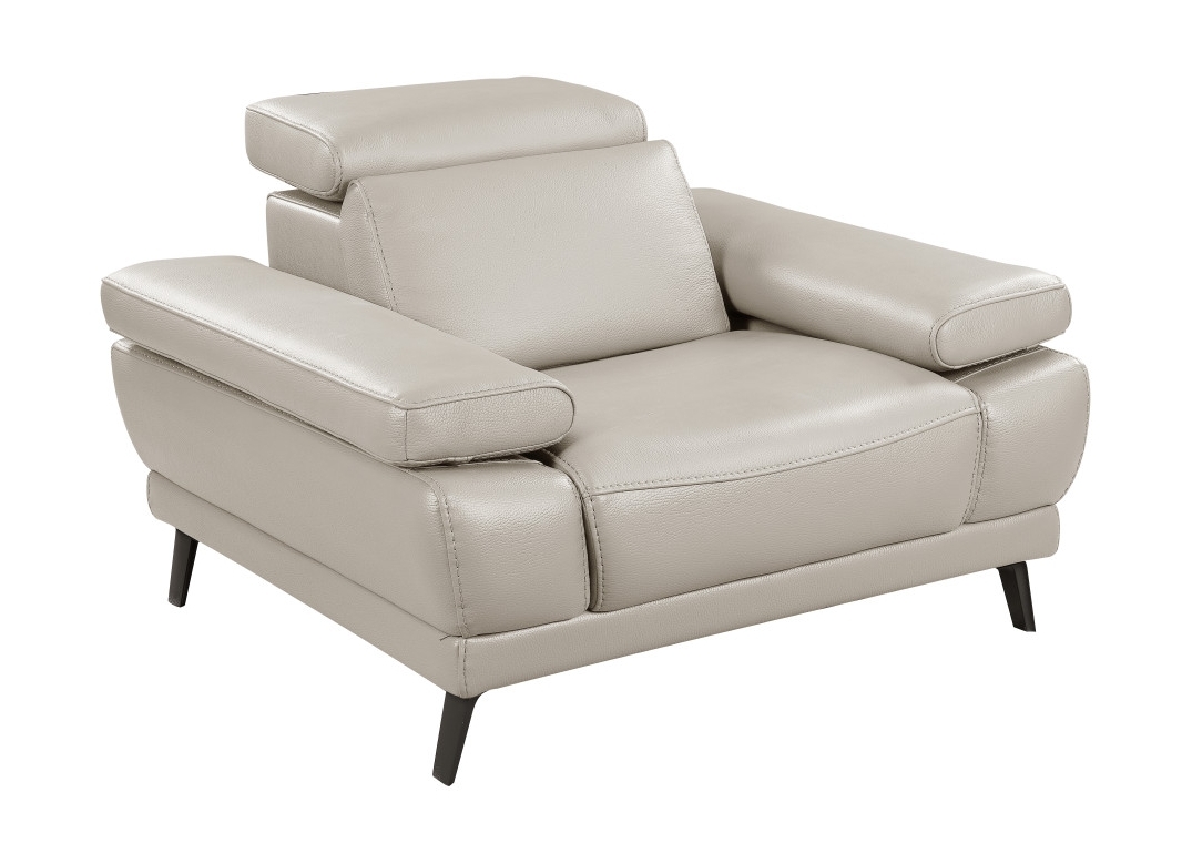 Mercer Leather/PVC Living Room Set w/Motion Headrests