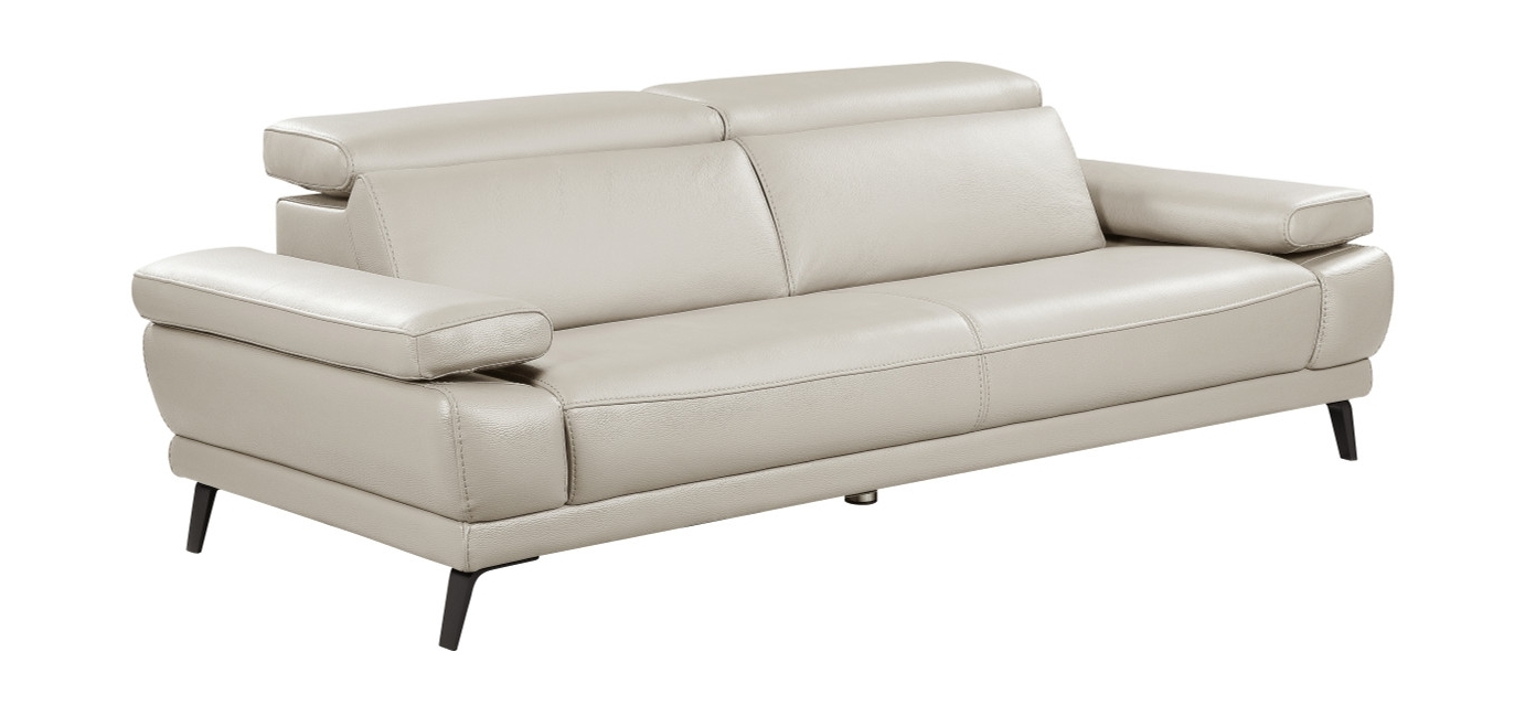 Mercer Leather/PVC Living Room Set w/Motion Headrests