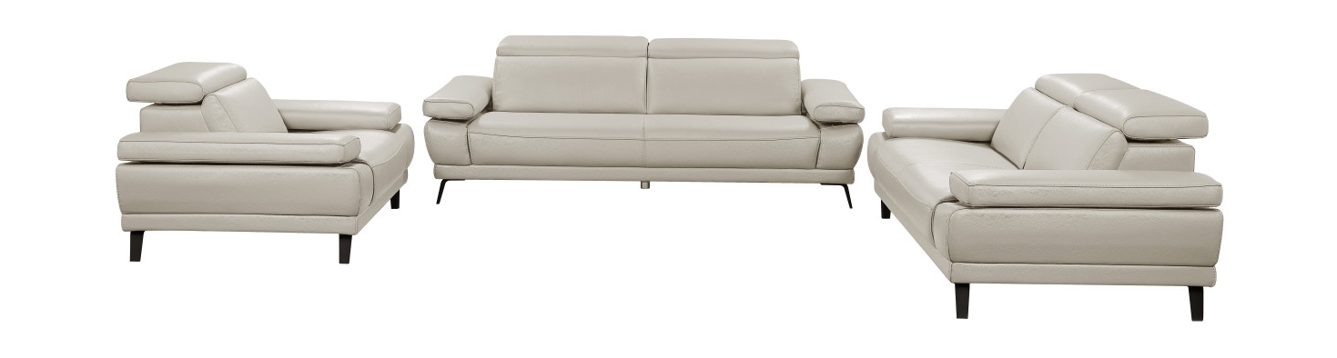 Mercer Leather/PVC Sofa w/Motion Headrests