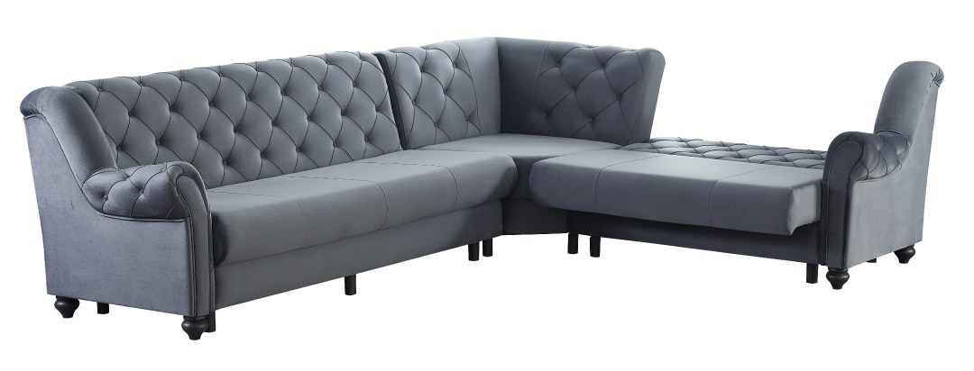 Merw L-Shaped Chenille Sectional