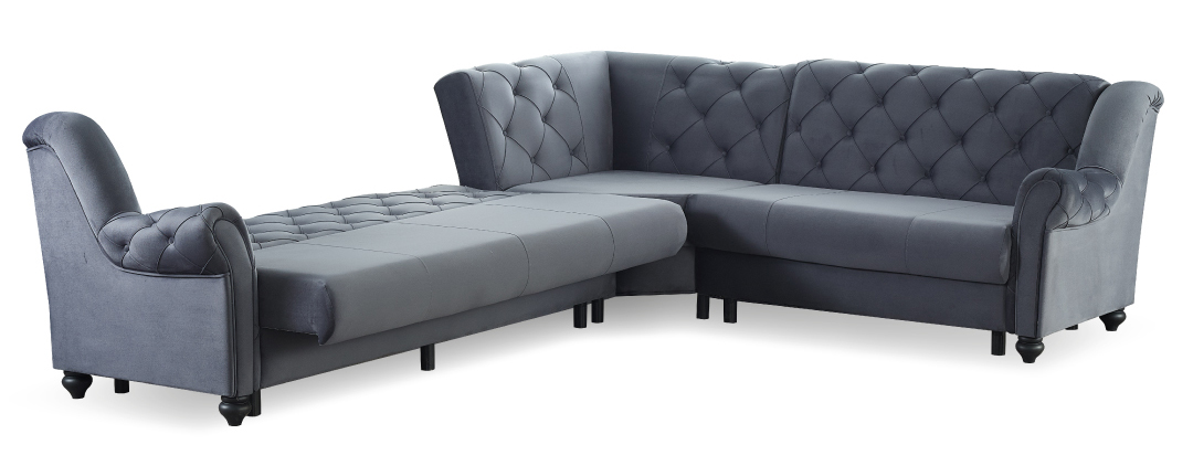 Merw L-Shaped Chenille Sectional