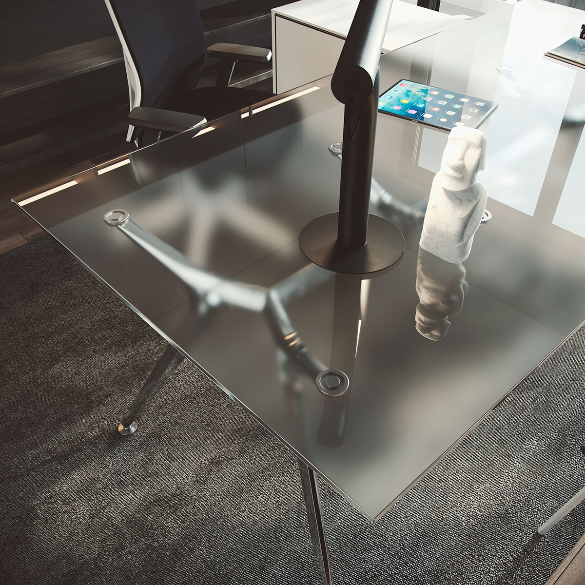 Actiu Arkitek Executive Office Desk w/Side Storage