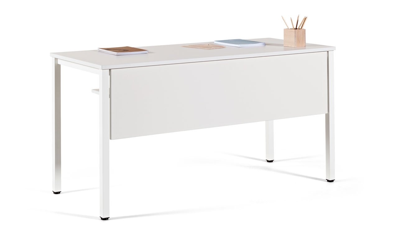 Colectiva Home Office Rectangular Desk w/Modesty Panel & Shelf
