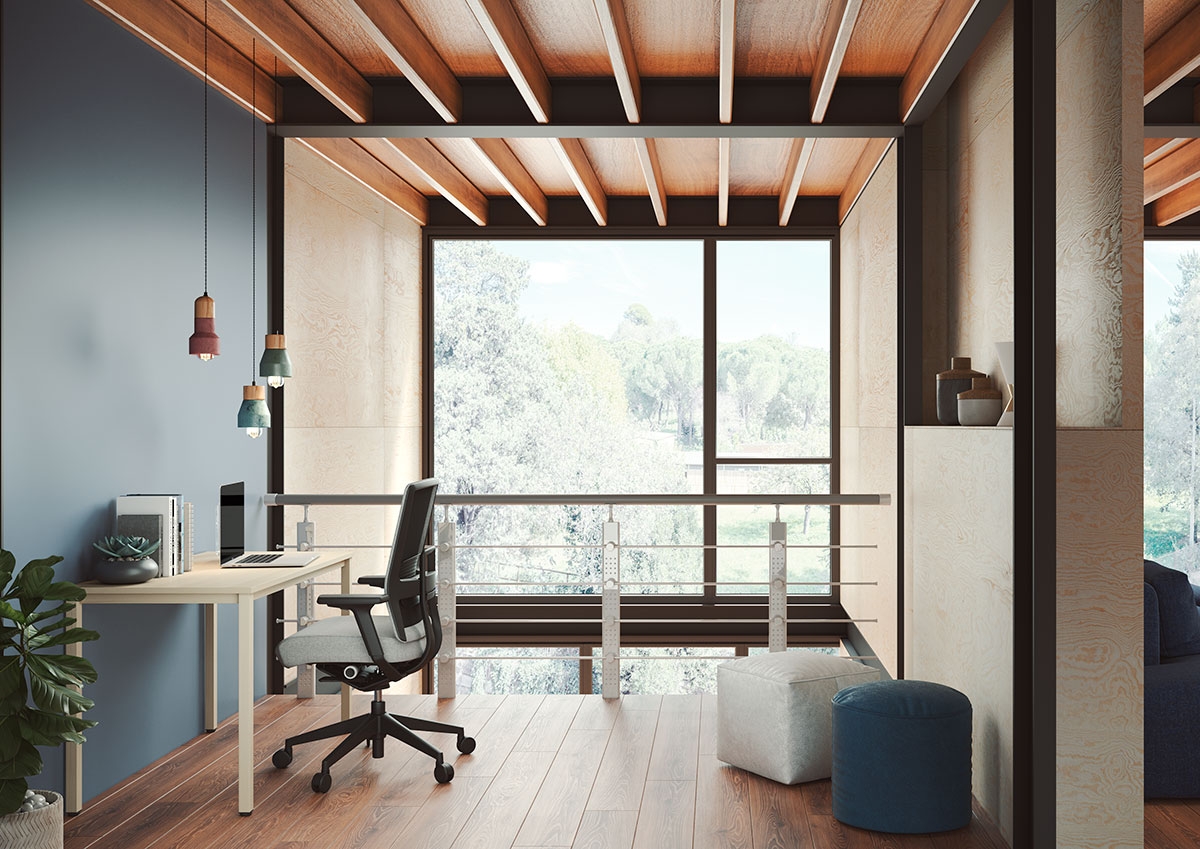 Colectiva Home Office Rectangular Desk, Depth 27 1/4"