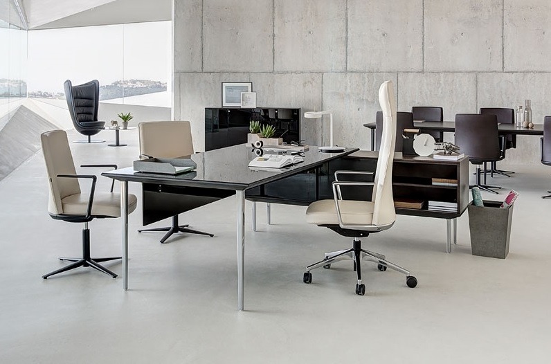 Cron Adjustable Swivel Executive Chair w/Headrest