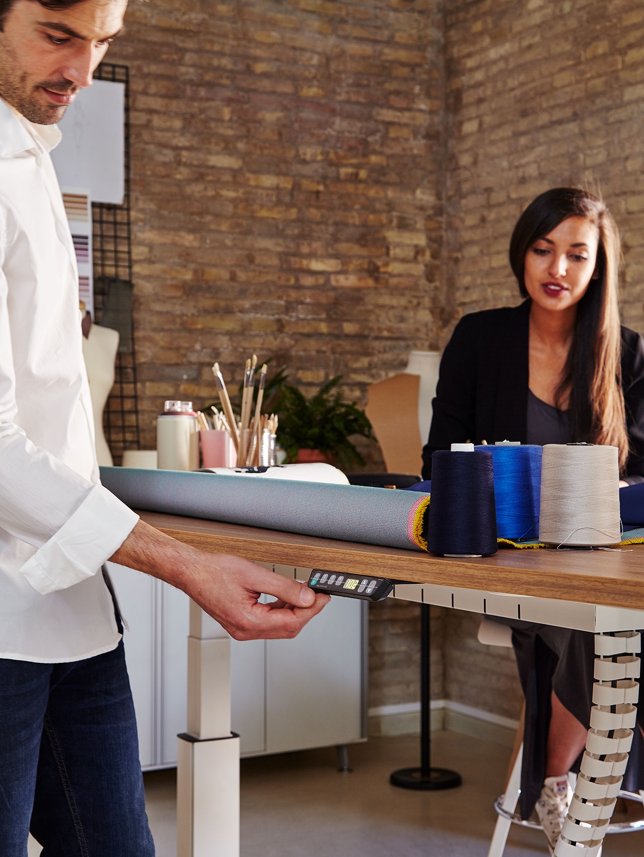 Mobility Step Melamine Sit-Stand Office Meeting Table