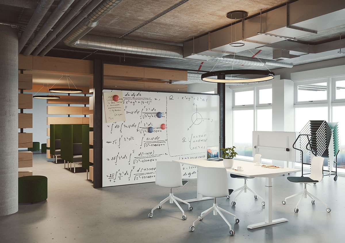 Mobility Step Melamine Sit-Stand Office Meeting Table