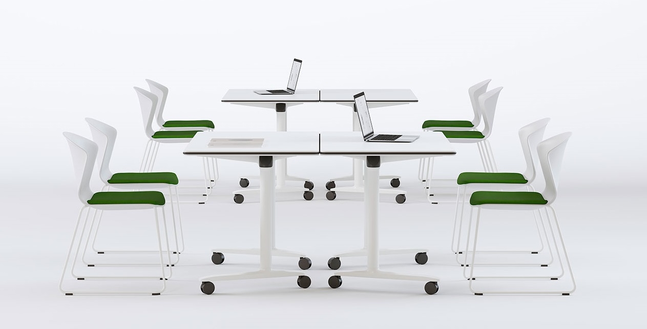 Talent Serie 300 Melamine Office Folding Table w/Castors