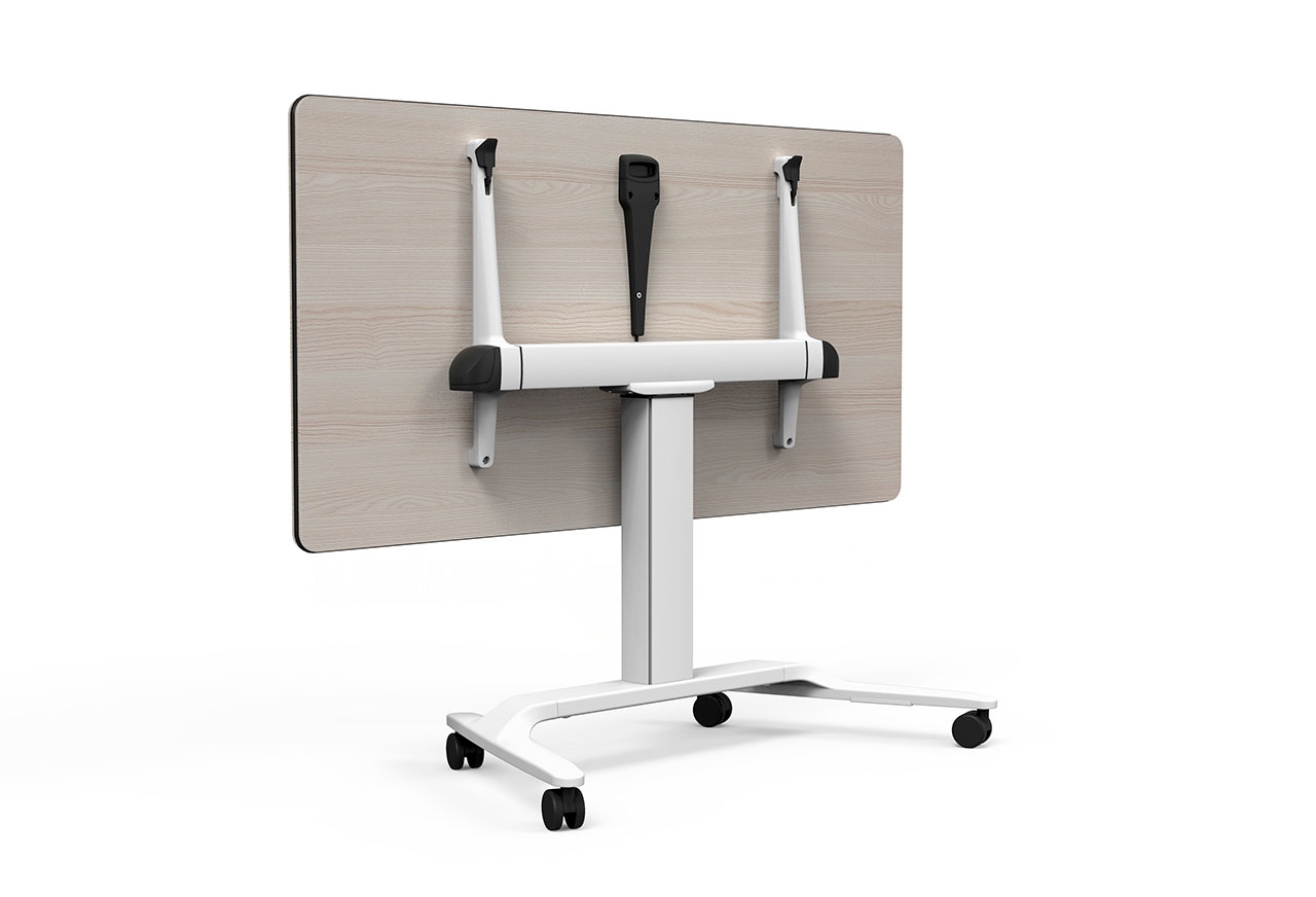 Talent Serie 500 Melamine Office Folding Sit-Stand Table w/Castors
