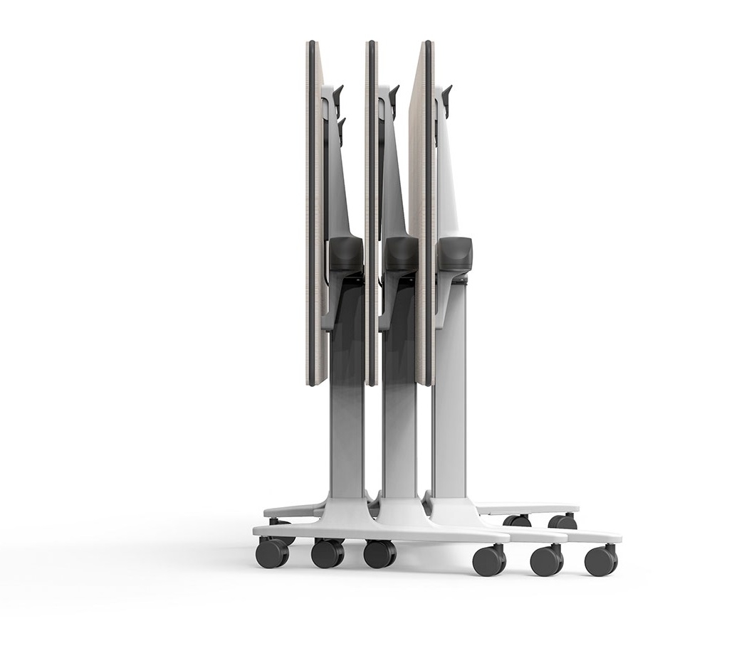 Talent Serie 500 Melamine Office Folding Sit-Stand Table w/Castors