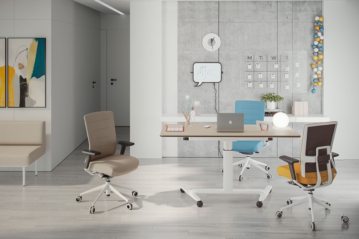 Talent Serie 500 Melamine Office Folding Sit-Stand Table w/Castors