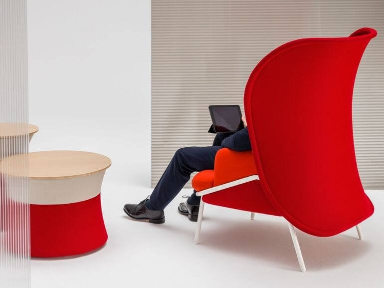 Mesh MDF/Fabric Round Coffee Table