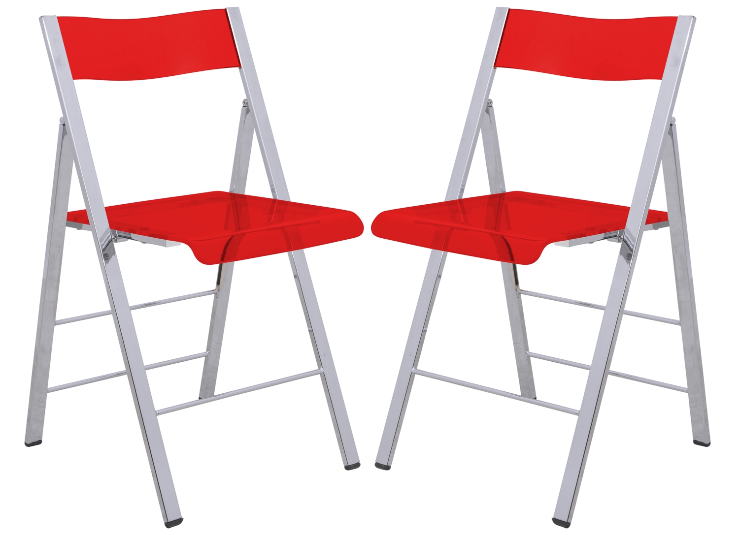 Menno Acrylic Folding Chair (Set of 2)