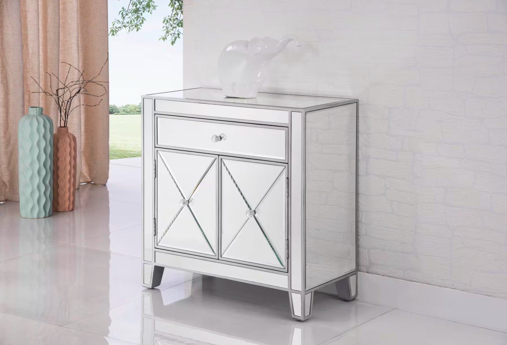 Contempo 1 Drawer 2 Doors Cabinet
