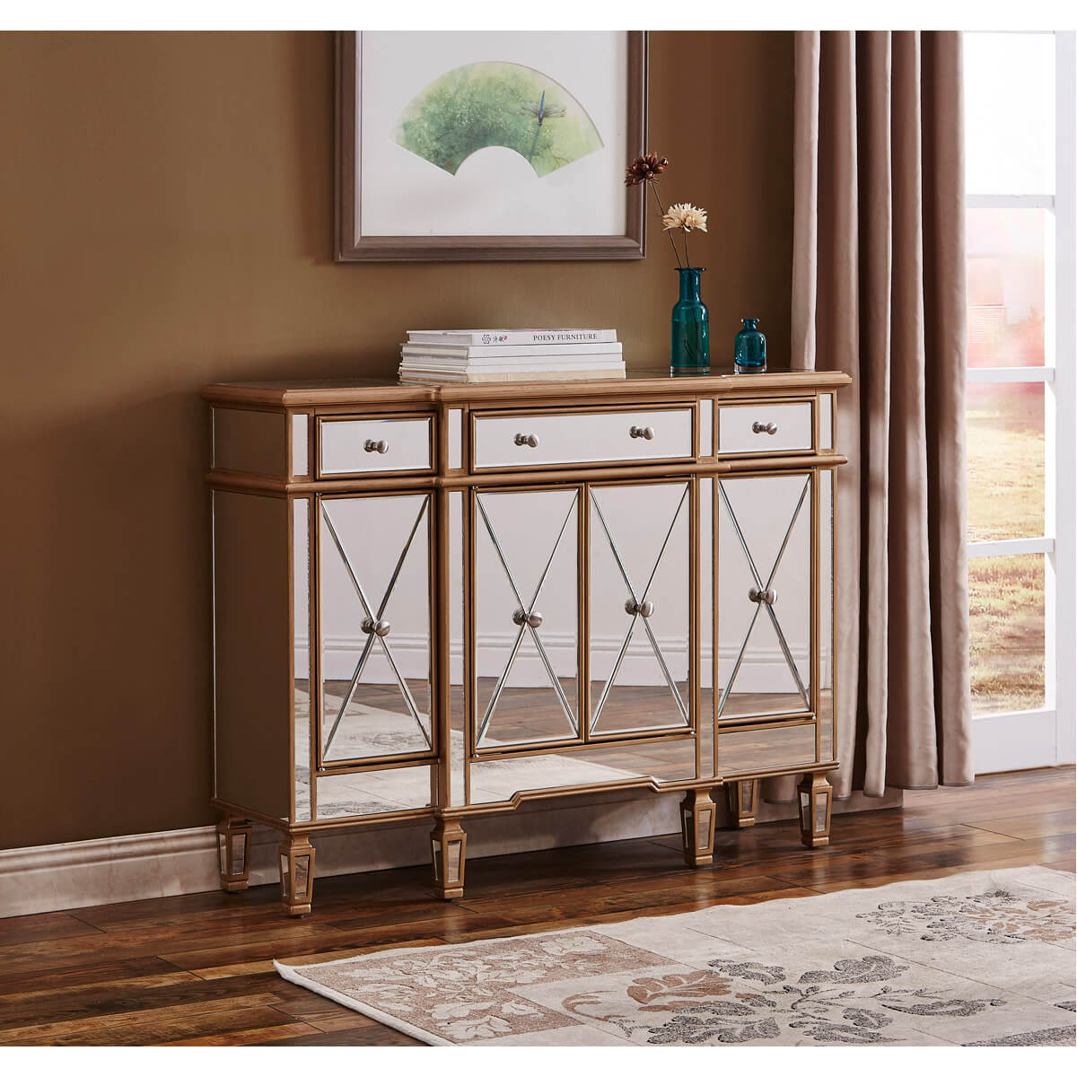Contempo 3 Drawer 4 Door Cabinet, Composition 2