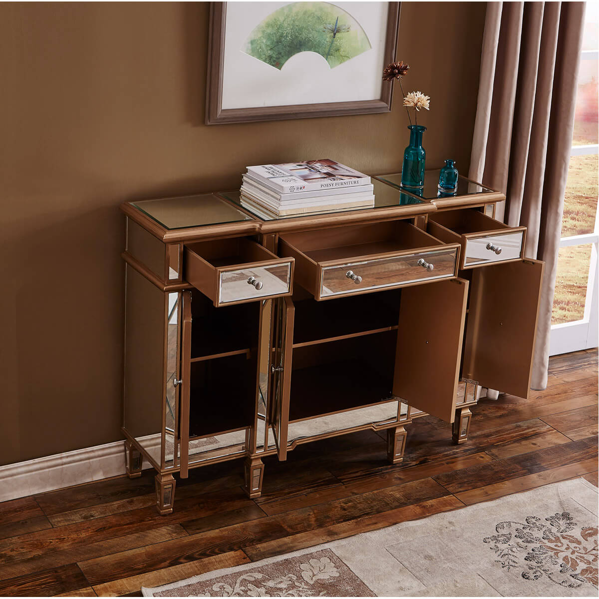 Contempo 3 Drawer 4 Door Cabinet, Composition 2