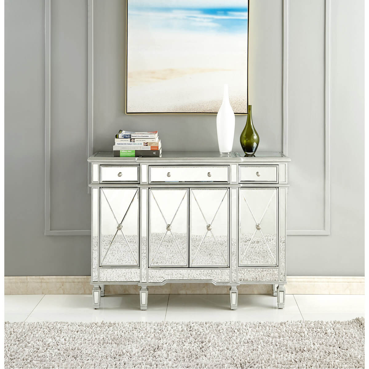 Contempo 3 Drawer 4 Door Cabinet, Composition 2