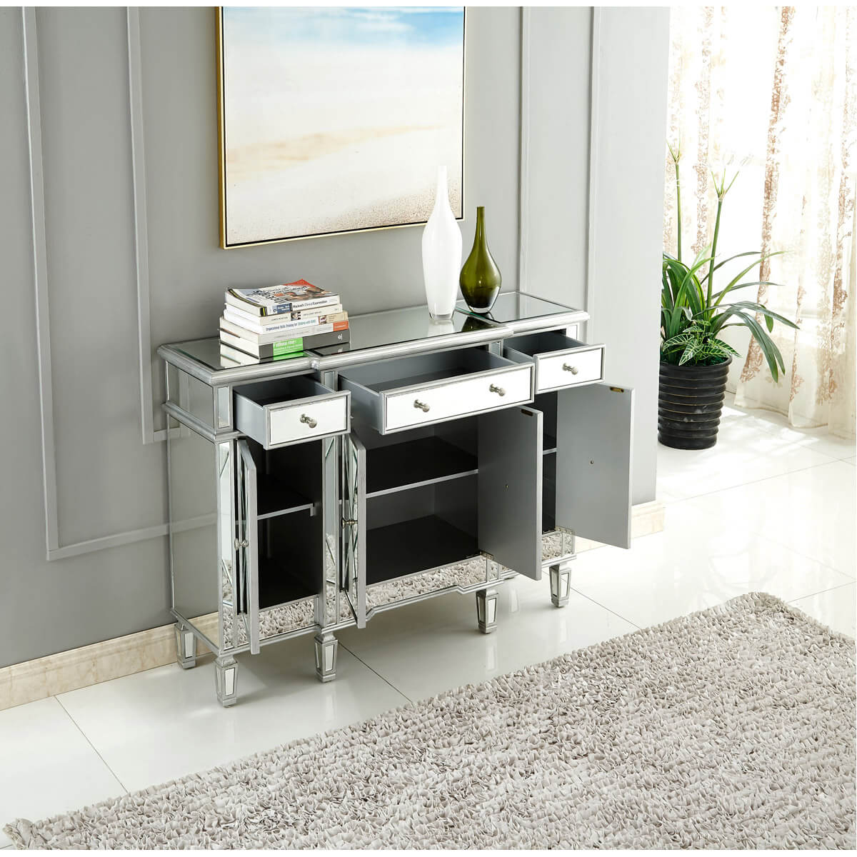 Contempo 3 Drawer 4 Door Cabinet, Composition 2