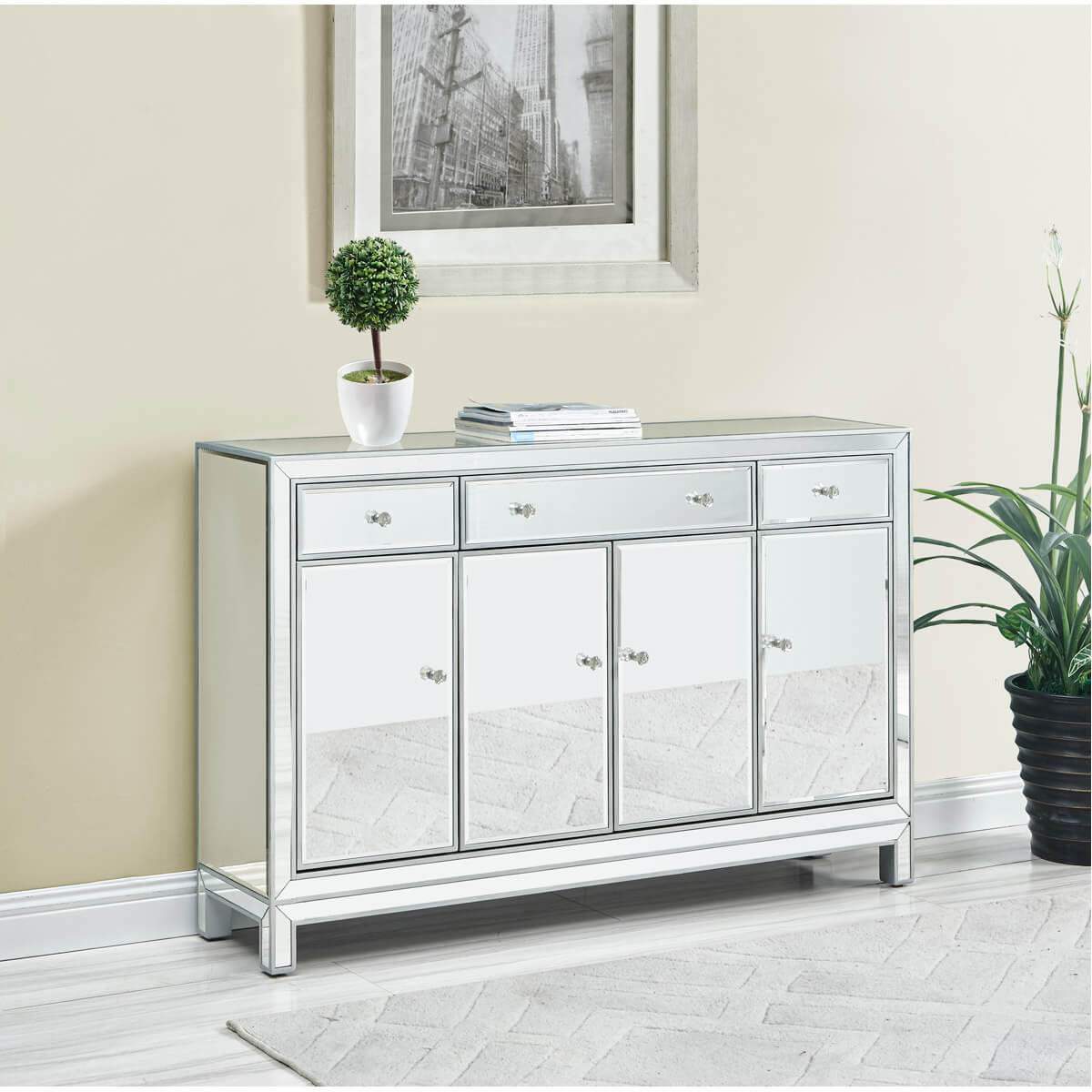 Reflexion 3 Drawers 4 Doors Buffet Cabinet