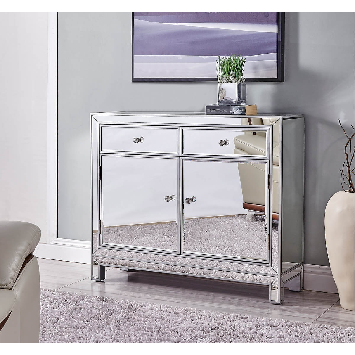 Reflexion 2 Drawers 2 Doors Nightstand