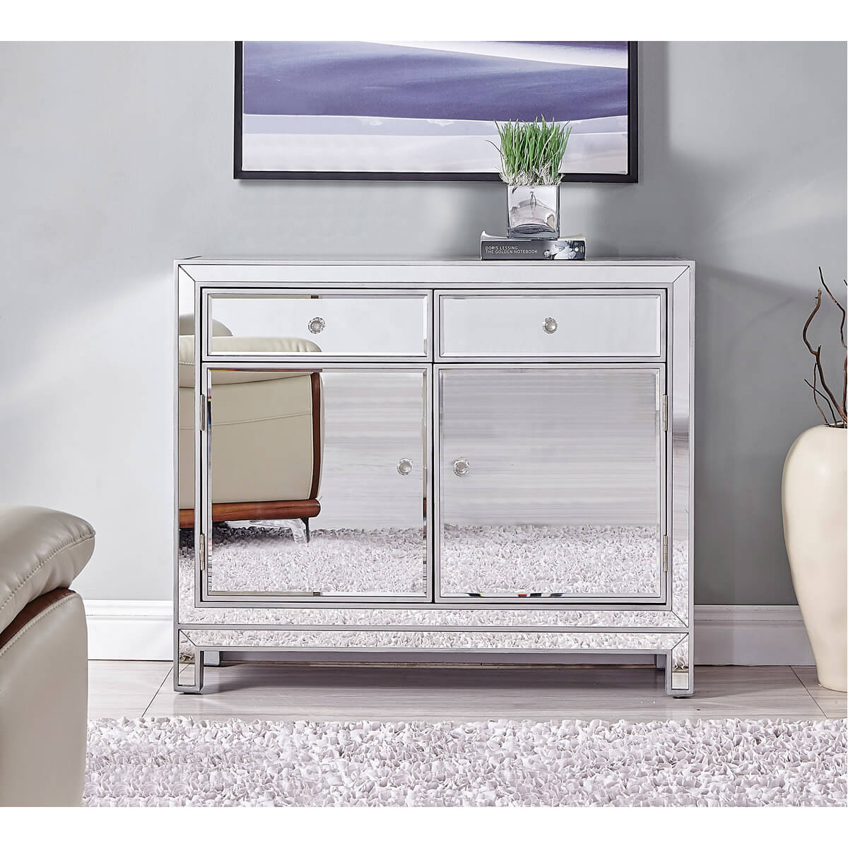 Reflexion 2 Drawers 2 Doors Nightstand