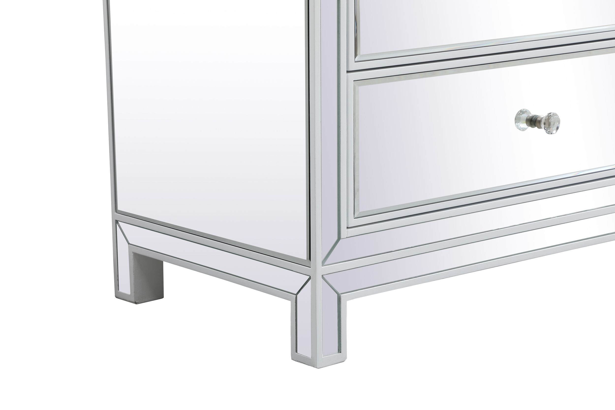 Reflexion 60" Mirrored 6-Drawer Cabinet