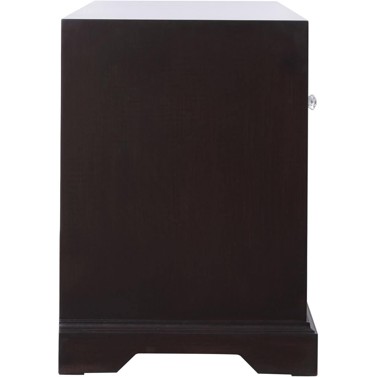 Modern 60" Mirrored TV Stand with Wood Fireplace Insert