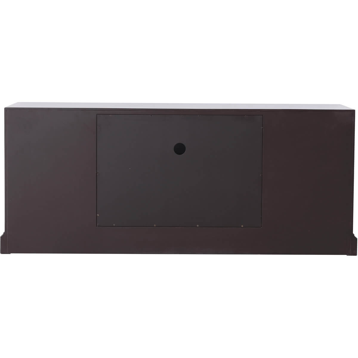 Modern 60" Mirrored TV Stand with Crystal Fireplace Insert