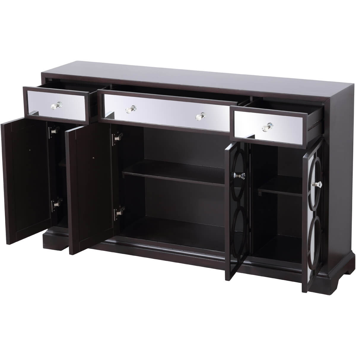 Modern 60" Mirrored Credenza