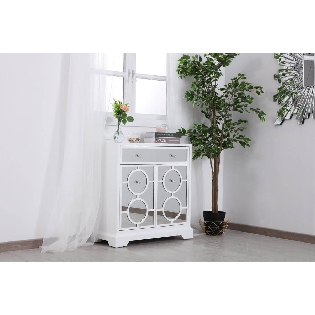 Modern 32" Mirrored Cabinet