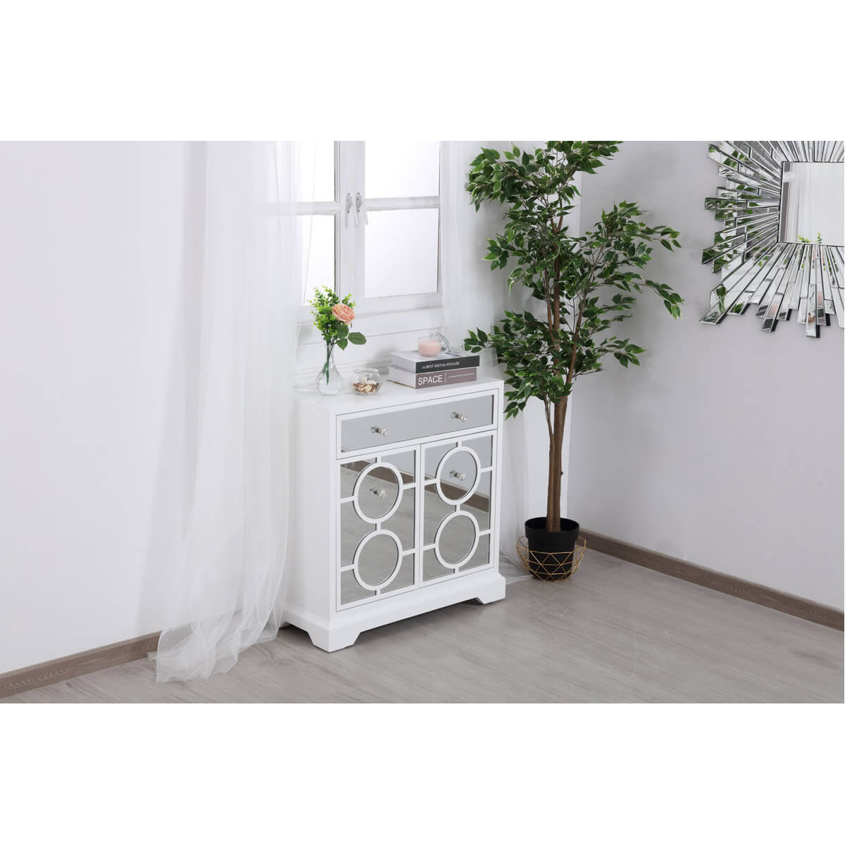 Modern 32" Mirrored Cabinet