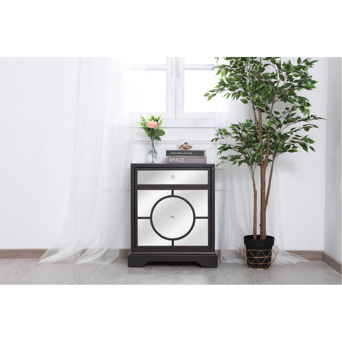 Modern 24" Mirrored Cabinet