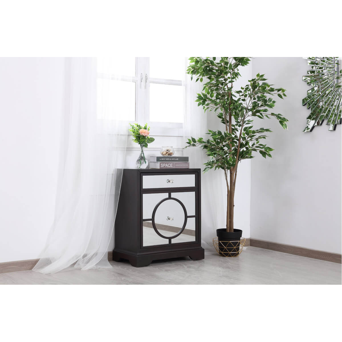 Modern 24" Mirrored Cabinet