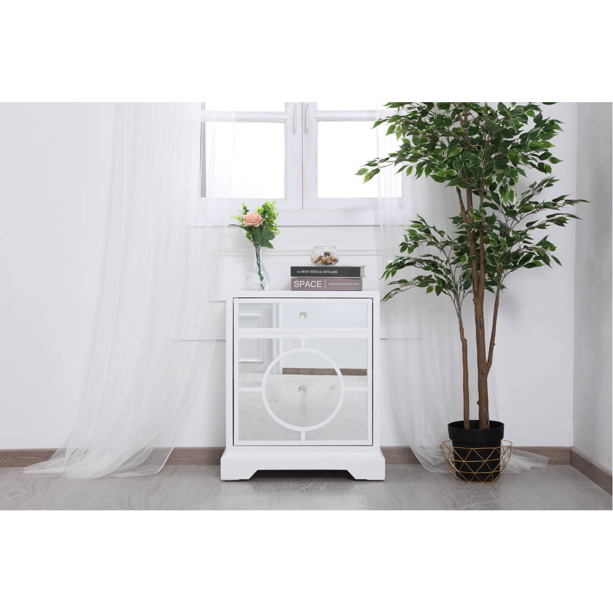 Modern 24" Mirrored Cabinet